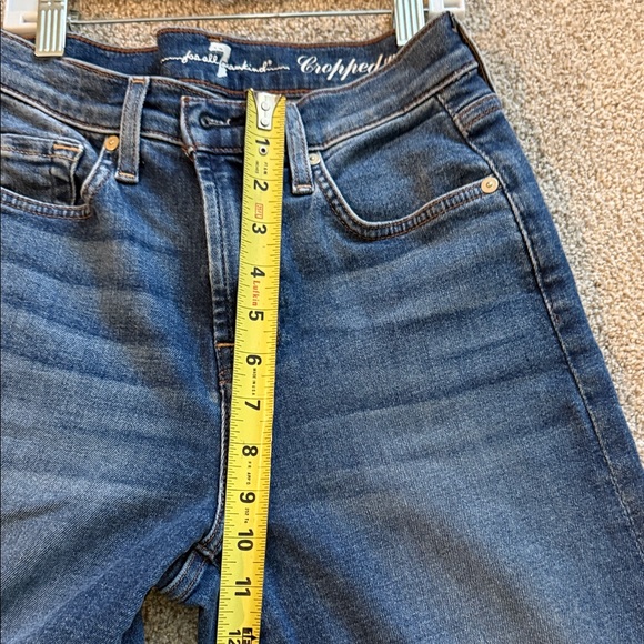 7 For All Mankind Blue Flare Jeans - Picture 6 of 7